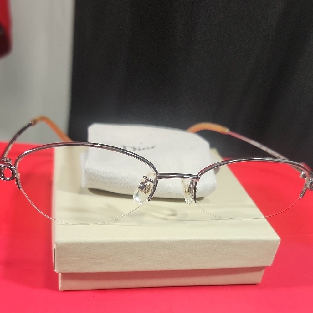 Dior Silver Eyeglasses FRAME - Picture 2 of 11